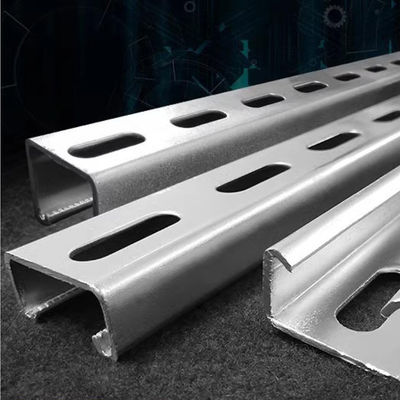 C Shaped Metal Slotted Channel Galvanized Steel Construction Beams