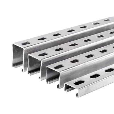 Anodized  C Shaped Aluminium Strut Channel / Metal Slotted Channel 1-3mm Thickness