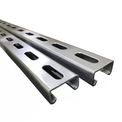 Fire Resistant C Shaped Steel Galvanised Slotted Channel For Industrial Constructions