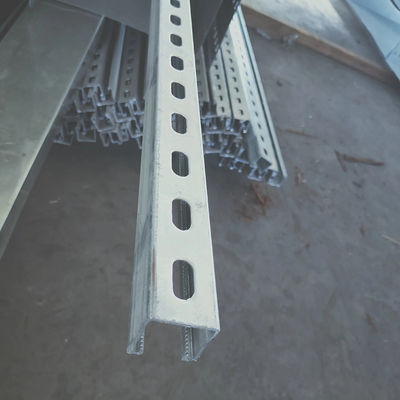 Galvanized Slotted Channel C Section Beam With Range Of 1.5mm - 3.0mm Galv Unistrut